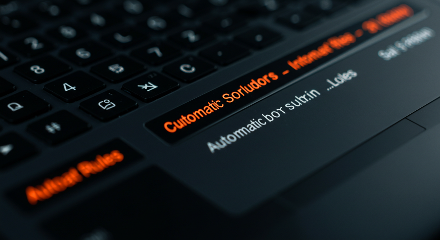 Close-up detail illustrating e-commerce order management solutions automatic rules