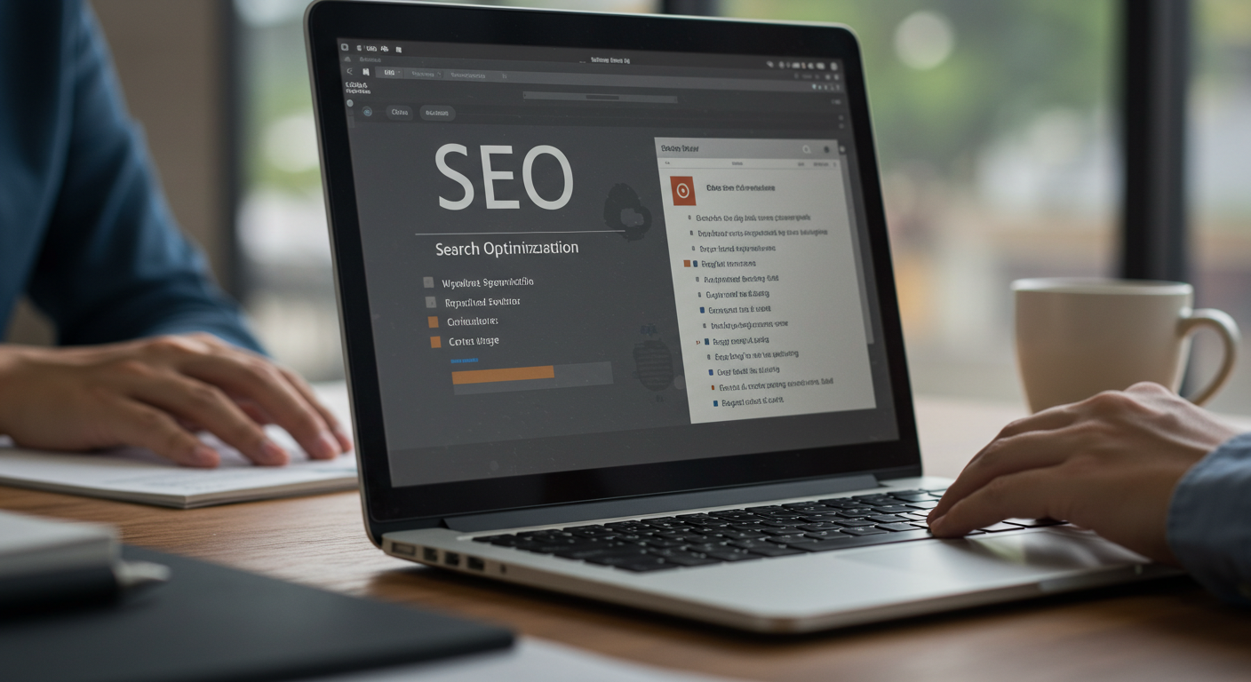 Close-up detail illustrating optimize seo