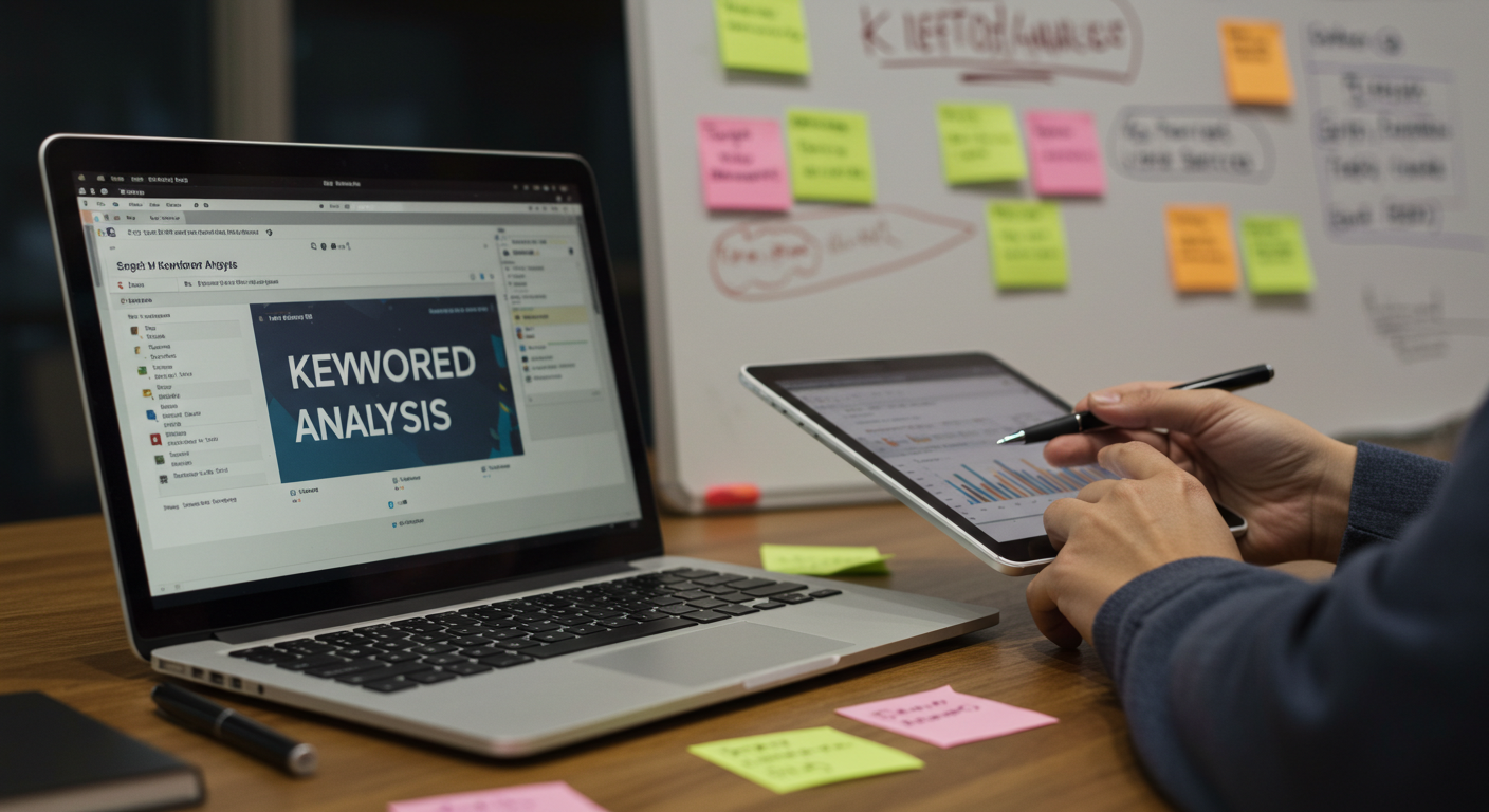 Close-up detail illustrating seo keyword analysis orlando