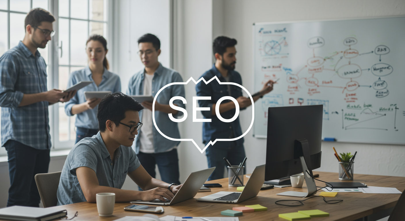 seo search engine shown in a real-world setting