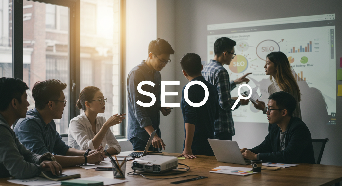 seo search engine optimisation shown in a real-world setting